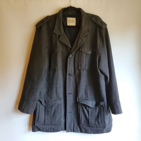 OLD NAVY MEN'S JACKET PLAID GRAY SIZE XXL - Picture 1 of 10